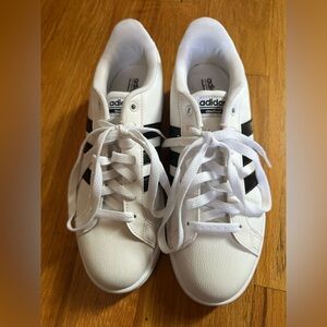 adidas White and Black Low-Top Athletic Sneakers